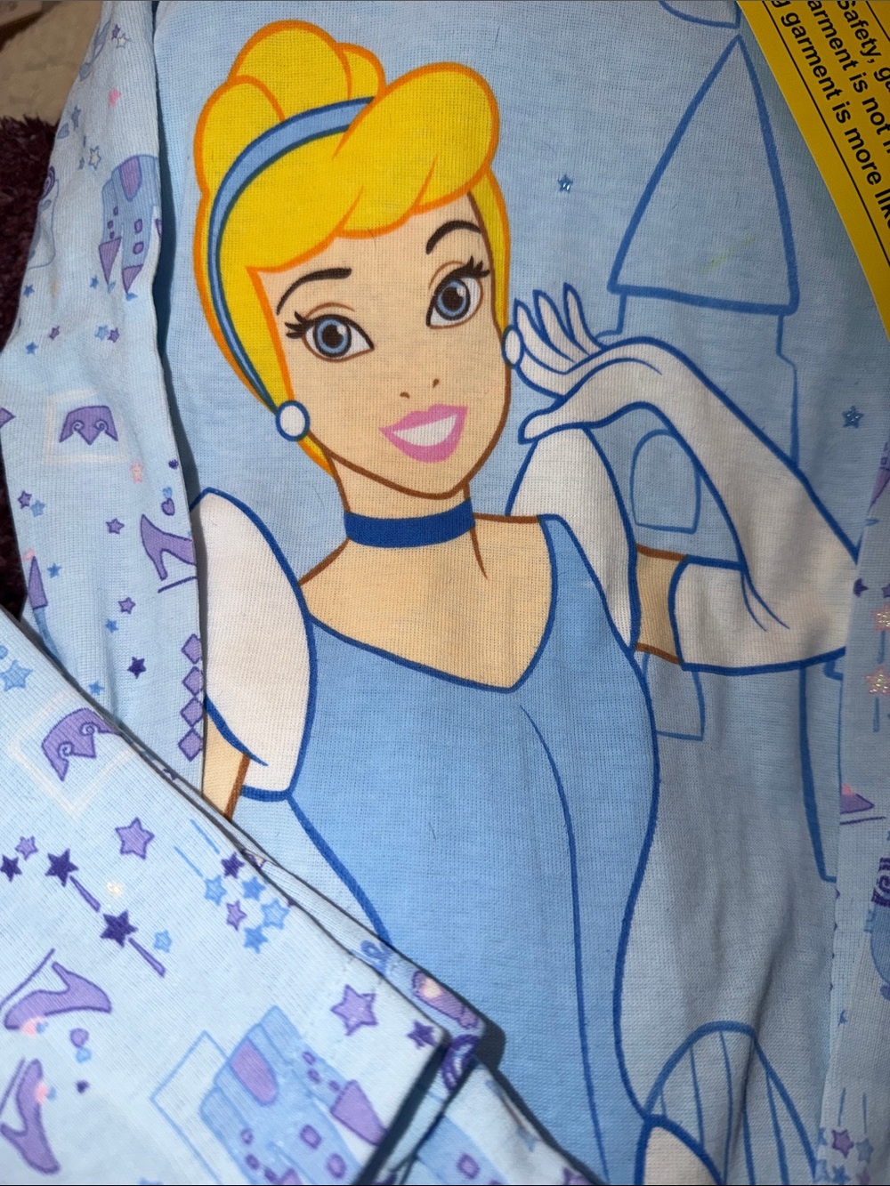 Y2K Disney Cinderella Shimmer 2 piece Set-Girls Pajama -Long sleeve and pants. - Picture 5 of 9